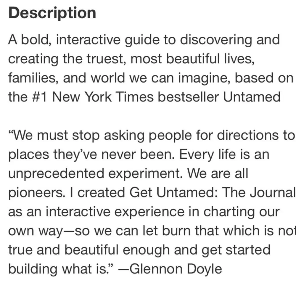 NEW! Get Untamed: The Journal How to Quit Pleasing and Start Living
